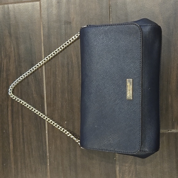 kate spade Handbags - Kate Spade Navy Blue Under Shoulder Arm/Wrist Purse Clutch Purse